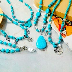 Your Choice! Turquoise Charm Necklaces.